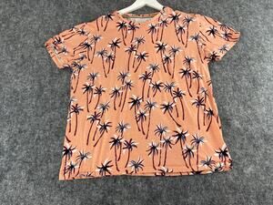Laurel Shirt Mens Large Tee Palm Trees Floral Short Sleeve Hawaiian Cotton N88